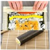 2 Pcs Sushi Mat, 9.5 x 9.5 Inch Natural Sushi