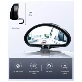 WildAuto Blind Spot Mirrors, Adjustable Car Auxiliary Wide-angle Mirrors 2pcs New