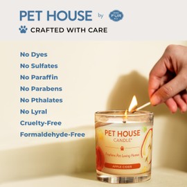 One Fur All Pet Odor Candle 2 Pack, 9 OZ Plant-Based Clean Scented Candles, Long Lasting with a 60 Hour Burn Time - Snow Cone