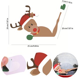 JNAWA Christmas Rear Window Wiper Decal Sticker Wiper Decal Car Christmas Decorations Window Styling Decor for Vehicle Christmas Decorations.