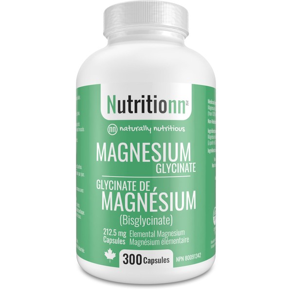 Nutritionn Magnesium Glycinate Supplement - 300 Capsules x 212.5 mg