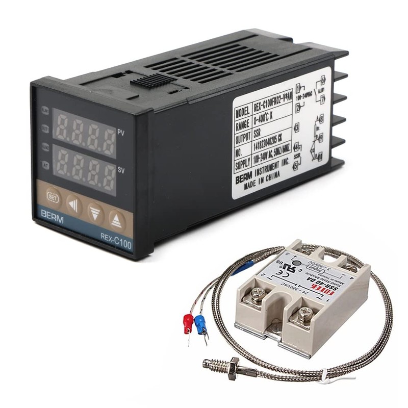 Iriisy PID Intelligent Temperature Controller Rex-C100 Digital Temperature Controller 110V-240V