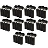 10 cajas de almacenamiento para pilas AA/AA/CR123A, color negro