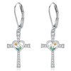 Zhi Kexin Mustard Seed Cross Dangle Drop Earrings for Women