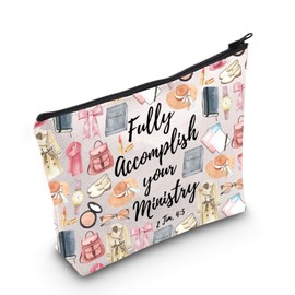 POFULL JW Gift JW Pioneer Makeup Bag Jehovah's Witnesses Gift Fully Accomplish Your Ministry Cosmetic Bag (Fully Accomplish CA)