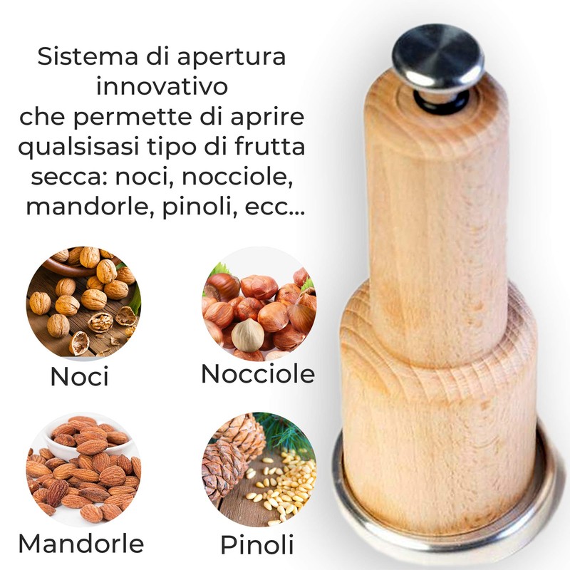 Mastertec Nutcracker and Almond Geppetto ; Almond Crusher in Wood