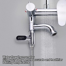 Shower Temperature Gauge | LED Digital Display Baby Bath Water C/F Temperature Gauge | 0 100? Baby Bath Water Temperature Gauge for Home Bathroom Kitchen