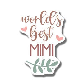 World's Best Mimi Magnet - Sentimental Gift for Grandma - Decorative Fridge Magnet - Cute Heart Design - Perfect for Mother's Day - Car Magnet AAMT1258