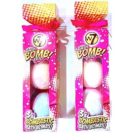 2 Gift Packs Bath Bombs (3 in each pac/total of 6) Relaxing Present Holiday Birthday Gift