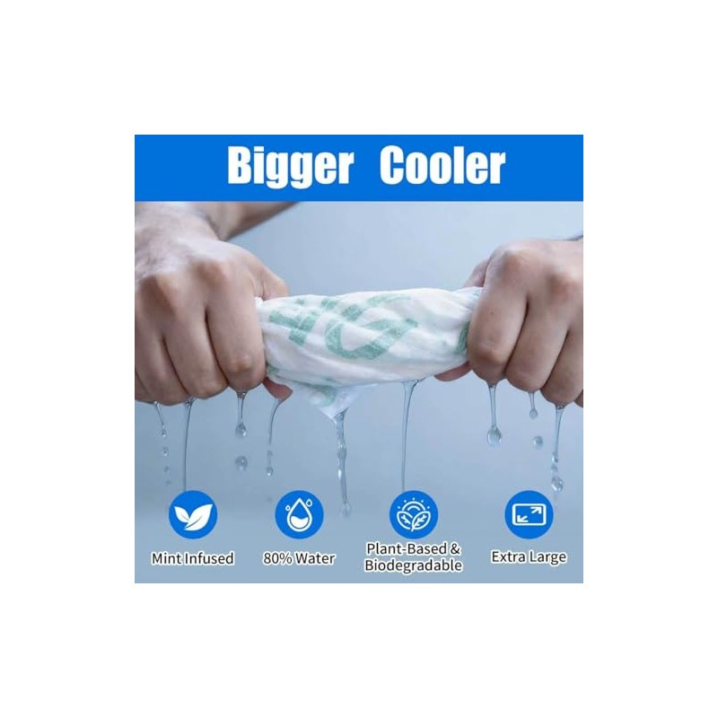 30 Pack Cooling Body Wipes - Instant Refreshment for Hot