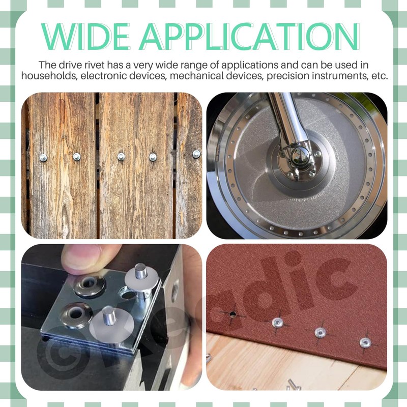 Keadic 50Pcs M6.4 * 15 Countersunk Aluminum Core Rivets with