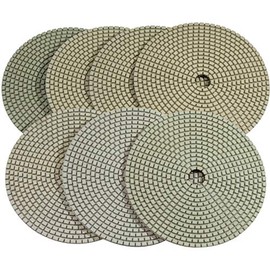 Stadea PPD124N 7" Dry Diamond Polishing Pads for Concrete Travertine Marble Terrazzo Floor Edges Countertop Polishing - Grit 200, Series Super C