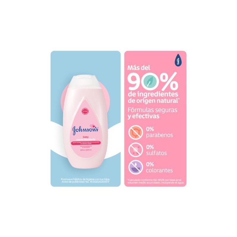JOHNSONS Crema Corporal para bebé Original 200 ml