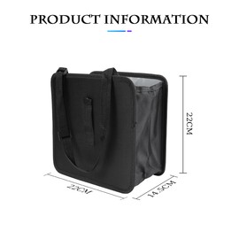 CGEAMDY Auto Mülleimer, Multifunktional Tragbarer Automülleinmer, Wasserdichter Auslaufsicherer Hängender Faltbarer Mülleimer Auto, Auto Zubehör Innenraum (22x14.5x22CM)