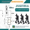 Tandefio 50 Pcs 1/4"-20 Beam Clamps with 1/2" - 3/4"