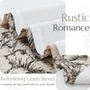 jinchan Lined Linen Curtains Floral Curtains for Living Room 84