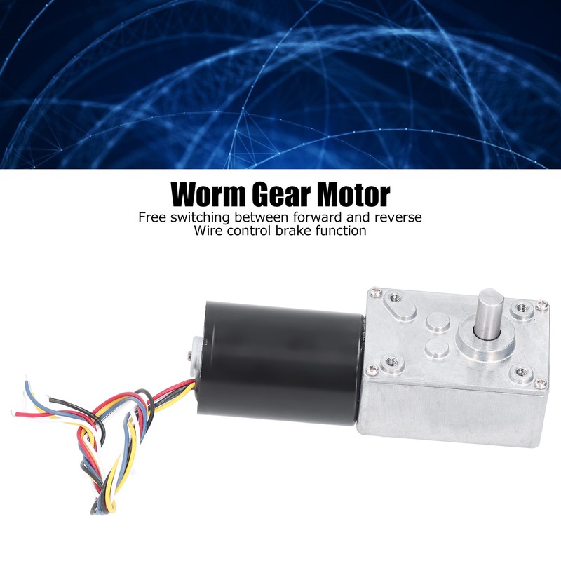 DC Brushless Worm Gear Motor High Torsion Low Noise Turbine