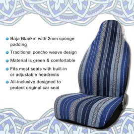 uxcell Universal Baja Seat Cover Universal Durable Bucket Seat Cover for Car SUV Automotive Navy Blue