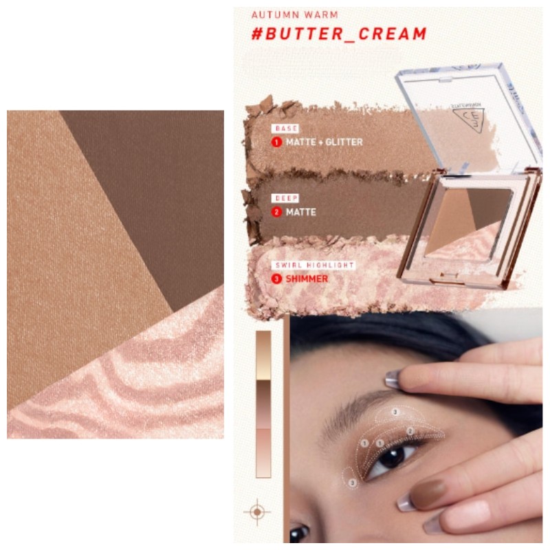 3CE Color Grid Eyeshadow 3.3g, Shade:Flame Flicker