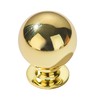 khtmeware 2 Pack 1-1/4 Inch Soild Polished Brass Cabinet Knobs
