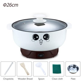 4-in-1 Multifunction Electric Skillet with Lid Nonstick Stainless Steel Small Electric Stockpot Hot Pot Skillet Noodles Rice Cooker Steamed Egg Soup Porridge Fried Cooking 110V (3.6L, Electric Skillet)