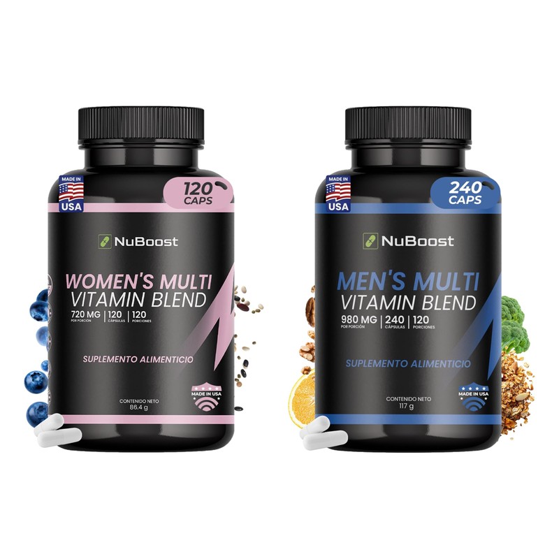 NUBOOST Multivitamínico Mujer + Multivitamínico Hombre 980 mg