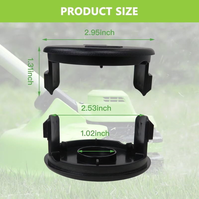 2 Pack Weed Eater Spool Cap Cover for Hyper Tough
