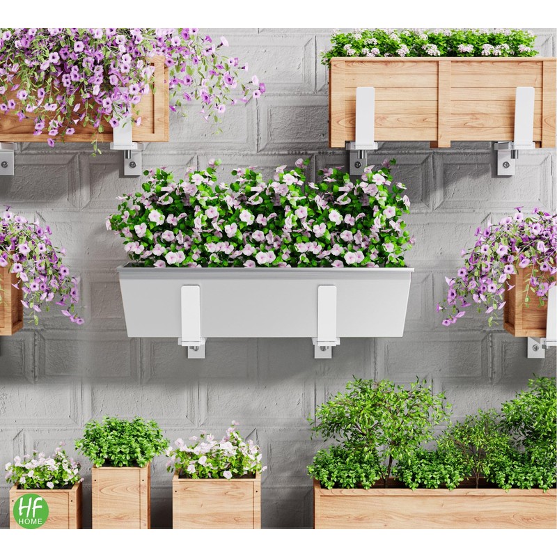 HFHOME 4 PCS Adjustable Planter Box Brackets (6 to 12.5