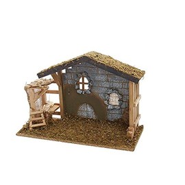 Kurt Adler 18" Large Wood Stable