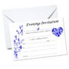 Pack of 10 Royal Blue Evening Wedding Invitations with envelopes