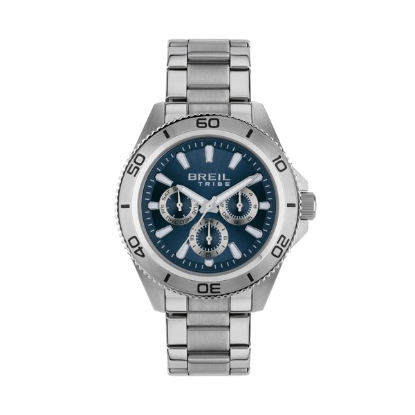 Breil CHALLANGE Men's Watch with Silver Steel Strap 20 Bar