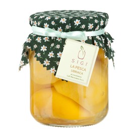 SIGI Azienda Agricola Plums in Amaretto Syrup | Free of Food Dyes, Preservatives and Chemical Additives | 100% Artisanal and Natural | Handmade and Made in Italy | Jar 540gr.