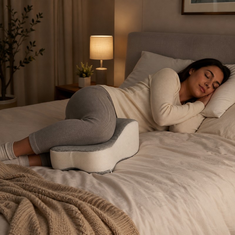 Knee Pillow for Side Sleepers - Large Memory Foam Leg