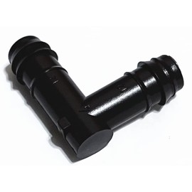 NETAFITM Drip Irrigation Barbed Fittings,3/8" 12MM Drip Tubing Coupler Elbow Tee Reducer (Elbow - 12mm (3/8"), 10 Count)