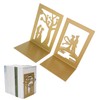 Metal Book Divider Thicken AntiSlip Bookend Desktop Organize Bookshelf Craft