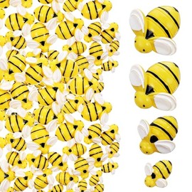 VILLCASE 60 Piezas Mini Abejas Realistas De Resina Para Manualidades Y Decoración Del Hogar Figuras En 3 Tamaños 0.55/0.75/0.98 Pulgadas Para Proyecto