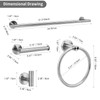 Ntipox Brushed Nickel Bathroom Hardware Accessories Set 5 Piece, Stainless