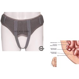 Solace Care Hernia Belt Support Truss with Special Removable Foam Pads (Small)