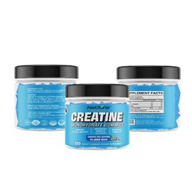 NetZone Nutrition Creatine Monohydrate Gummies for Men & Women-5g of Creatine Monohydrate per Serving- Increase Strength and Build Muscle,Sugar Free,Vegan,Blueberry Flavor, 120 Count