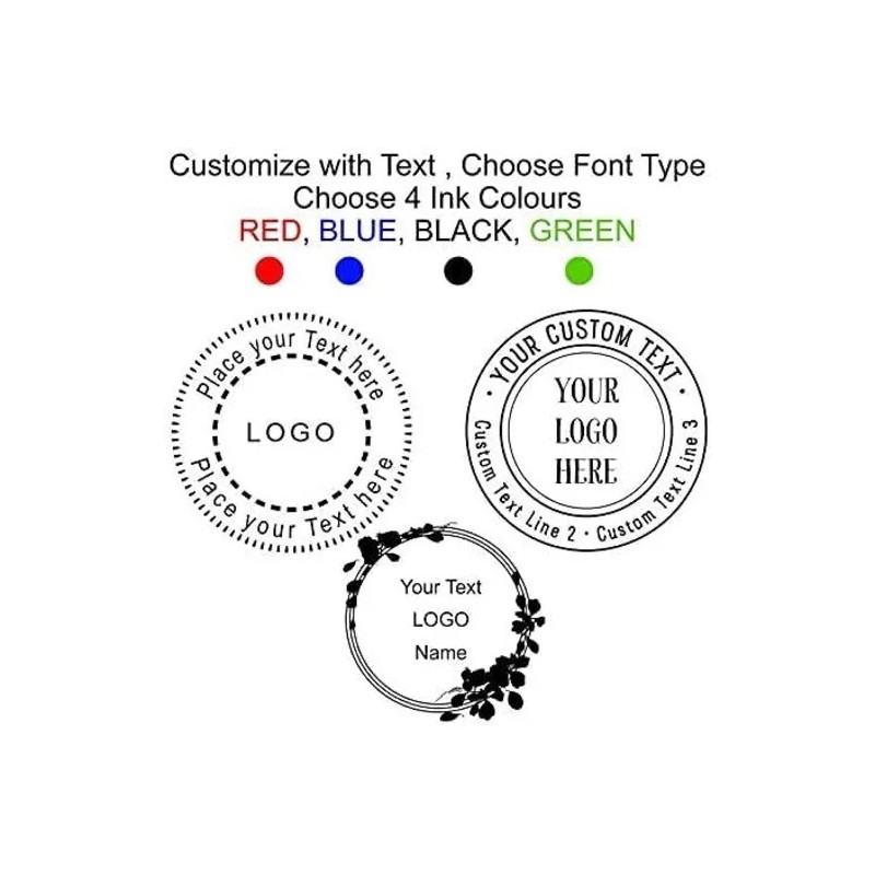 Ideal 400R Custom Initials Stamp - Custom Self Inking Stamp