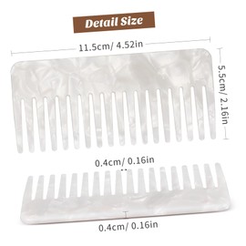 Beavorty Detangle Your Tresses Ease: Acetate Hair Detangler Comb Wide Teeth for Wet Dry Hair