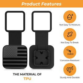 2 Inches American Flag Trailer Hitch Cover, Metal Trailer Hitch Cover Fit for 2 Inches Hitch Receivers, Trailer Hitch Cover Tube Plug Insert, Universal Exterior Protective Cover for Most Cars
