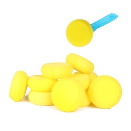 Sponge Dabs Set of 10 Round Art Yellow Soft Sponge Foam Brush Foam for Paint, Clay, Ceramic, Face Painting, Household & Potter Tool for DIY Painting Crafts