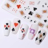 3D Decals Interesting Adhesive Poker Nail Art Sticker Manicure Playing