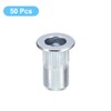 sourcing map M5 Rivet Nuts, 50pcs Zinc Plated Carbon Steel