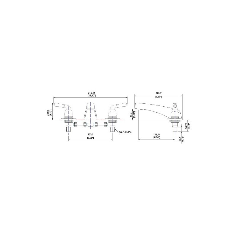 Builders Shoppe 3340CP Mobile Home Non-Metallic Two Handle Adjustable Garden