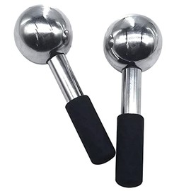 Ice Globes Facials Massager Stainless Steel Cooling Roller for Face, Neck and Eyes, Dark Circles, Bags, Wrinkles, Skin Care (Black)
