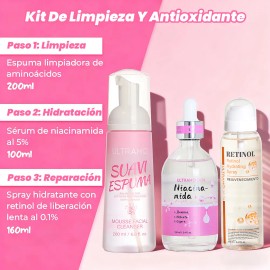 Ultramo Kit De Limpieza Y Antioxidante Para La Piel 3pzs