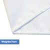 YISURE White Weighted Fabric Shower Curtains 200cm Drop, Large Shower