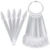 160Pcs Nail Swatch Sticks Stiletto Nail Sample Sticks Clear Nail